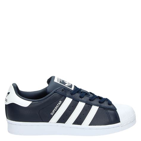 adidas superstar unisex lage sneakers blauw|Adidas Superstar xlg size.